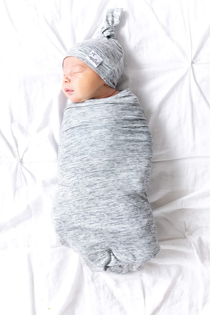 Copper Pearl Baby Beanie Hat Top Knot Stretchy Soft River 0-4mo - Image 5